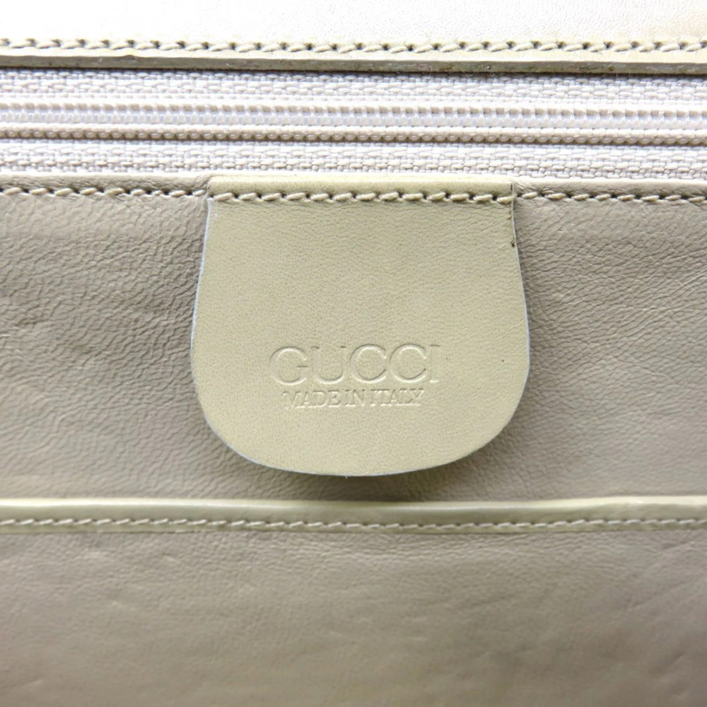 GUCCI Authentic Cream Leather Bamboo Bag - Picture 5 of 10